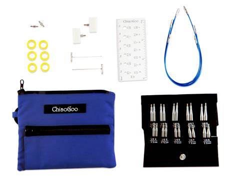Kit aiguilles interchangeables Twist Blue shorties Mini - ChiaoGoo