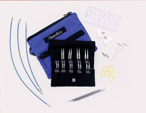 Kit aiguilles interchangeables Twist Blue shorties Mini - ChiaoGoo