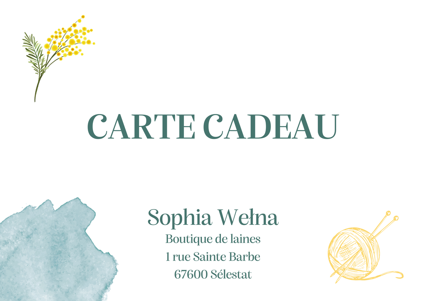 Carte cadeau - Bon d'achat