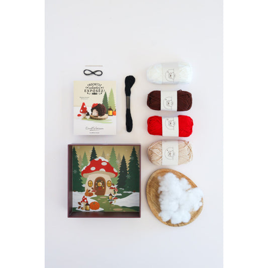 Crochetez, adoptez, exposez ! Ernest le hérisson. Little Bichons - Coffret crochet