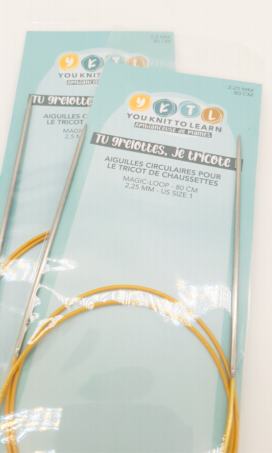 80 cm - Aiguilles circulaires fixes - You Knit To Learn