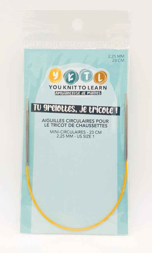 23 cm - Aiguilles circulaires fixes - You Knit To Learn