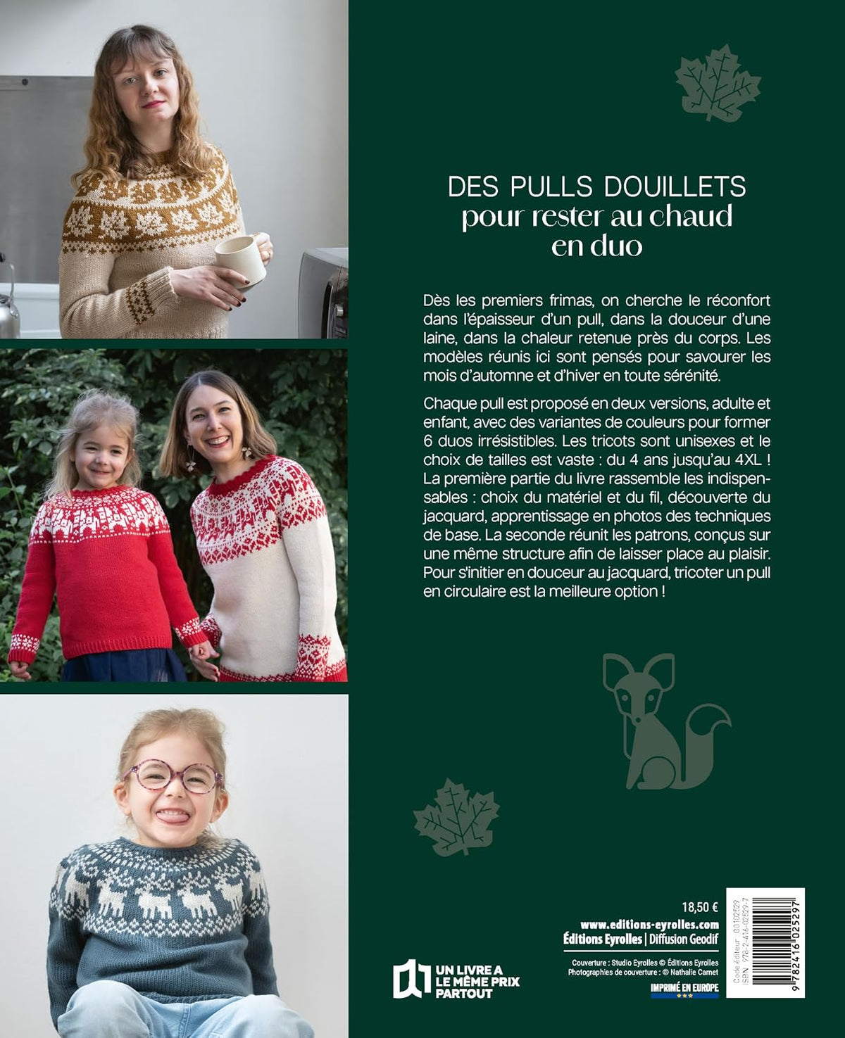 Jolis pulls d'hiver en jacquard : 12 modèles pour petits et grands - Renarde endormie