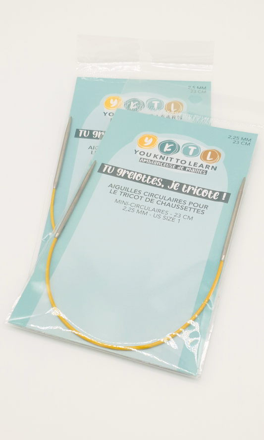 23 cm - Aiguilles circulaires fixes - You Knit To Learn