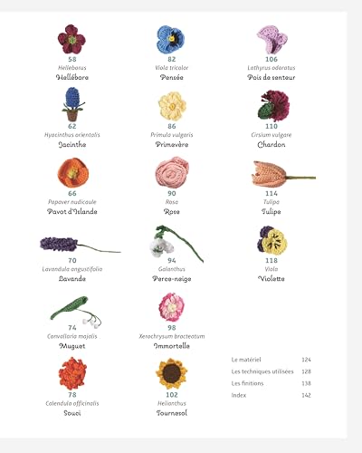 Fleurs au crochet - 28 modèles de fleurs à crocheter
