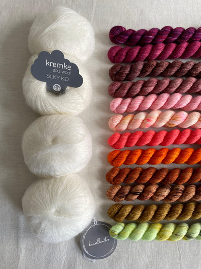 Kit Good Things Shawl - SuperSock Laurel Knits - Silky Kid Kremke