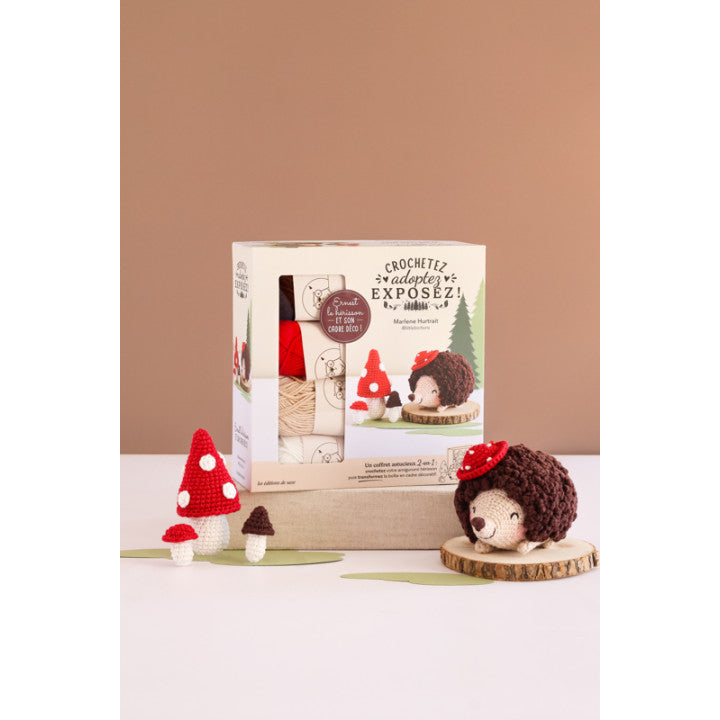 Crochetez, adoptez, exposez ! Ernest le hérisson. Little Bichons - Coffret crochet