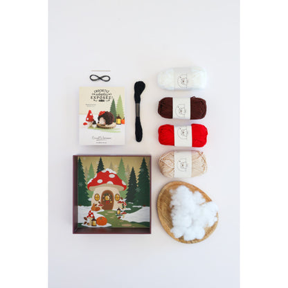 Crochetez, adoptez, exposez ! Ernest le hérisson. Little Bichons - Coffret crochet