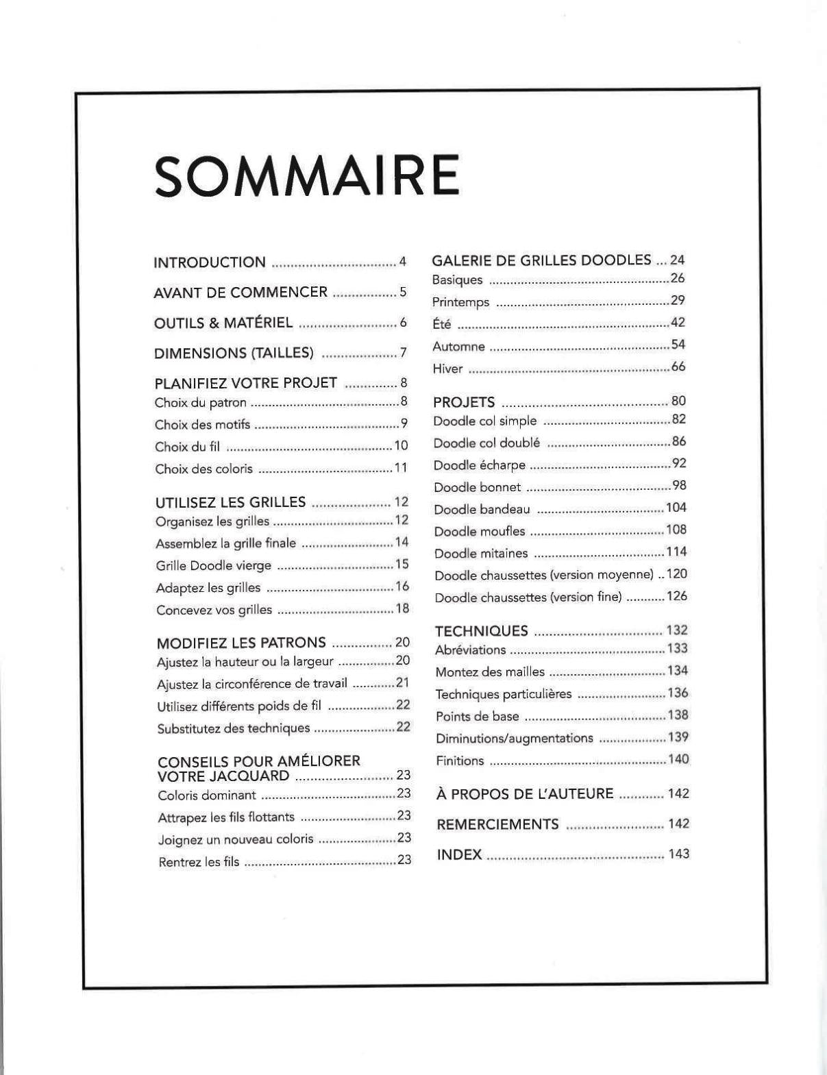 Le répertoire des motifs doodles au tricot - 200 motifs et grilles