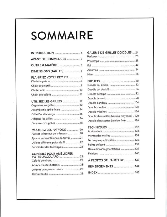 Le répertoire des motifs doodles au tricot - 200 motifs et grilles